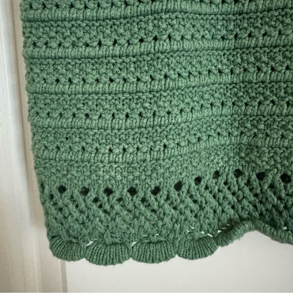 Madewell Sage Green Crochet Tank Top, S - Picture 4 of 12